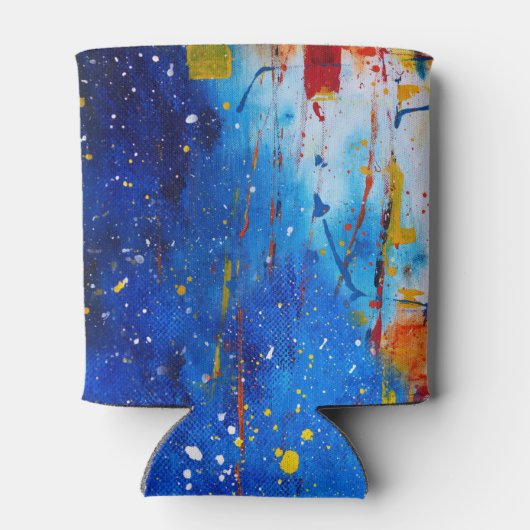 Abstracte verfplaat blikjeskoeler (Achterkant)