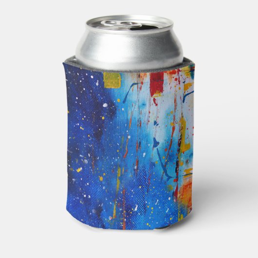 Abstracte verfplaat blikjeskoeler (Blikje Achterkant)