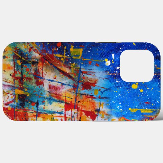 Abstracte verfplaat Case-Mate iPhone case (Achterkant (horizontaal))