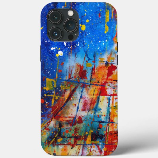 Abstracte verfplaat Case-Mate iPhone case (Achterkant)
