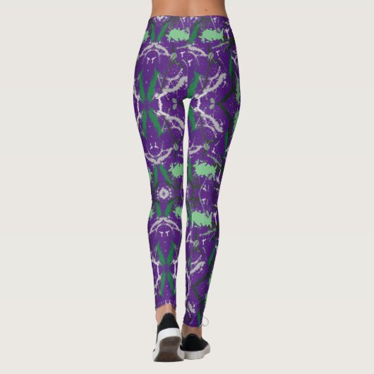 Abstracte verfplaat leggings (Achterkant)