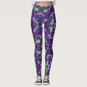 Abstracte verfplaat leggings (Voorkant)