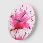 Abstracte verfplaat met roze ventilator grote klok (Hoek)