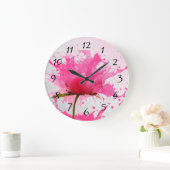 Abstracte verfplaat met roze ventilator grote klok (Huis)