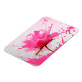 Abstracte verfplaat met roze ventilator magneet (Linkerzijde)