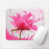 Abstracte verfplaat met roze ventilator muismat (Met muis)
