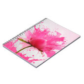 Abstracte verfplaat met roze ventilator notitieboek (Linkerzijde)