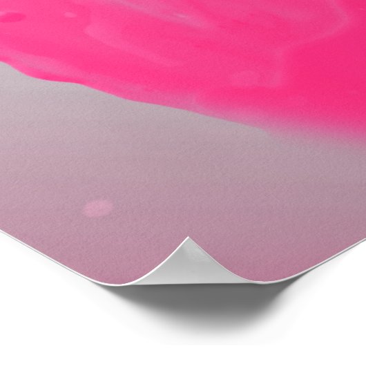 Abstracte verfplaat met roze ventilator poster (Hoek)