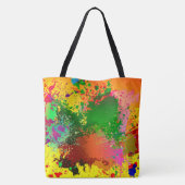 Abstracte verfplaat tote bag (Achterkant)
