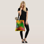 Abstracte verfplaat tote bag (Op model)