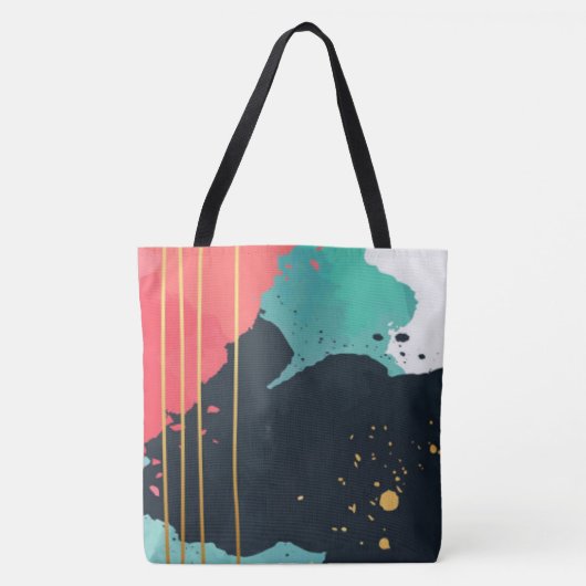 Abstracte verfplaat tote bag (Voorkant)