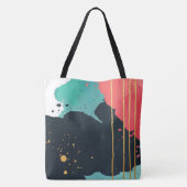 Abstracte verfplaat tote bag (Achterkant)