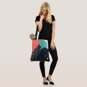 Abstracte verfplaat tote bag (Op model)
