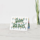 Abstracte verfretrospectieve Ornamenten Prettige f Feestdagen Kaart (Voorkant)