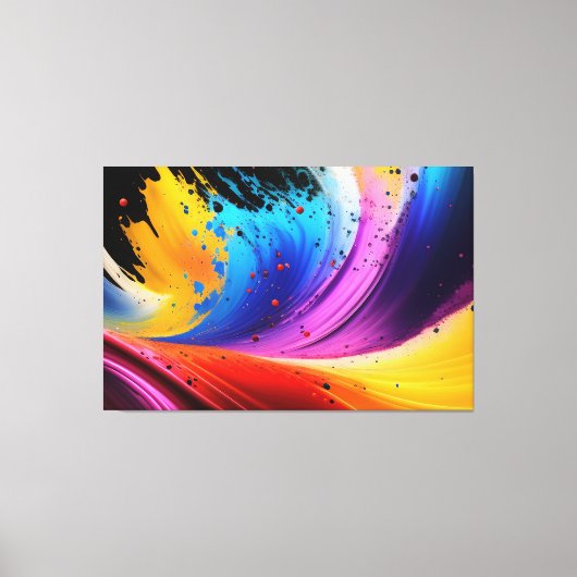 Abstracte verfspat-art canvasprint canvas afdruk (Voorkant)