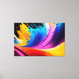 Abstracte verfspat-art canvasprint canvas afdruk