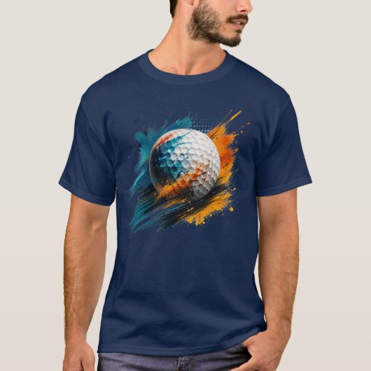Abstracte verfspat golf t-shirt (Voorkant)