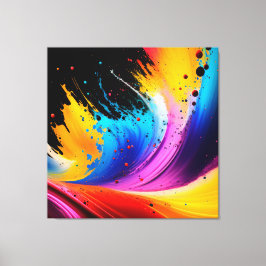 Abstracte verfspat kunst canvasprint canvas afdruk