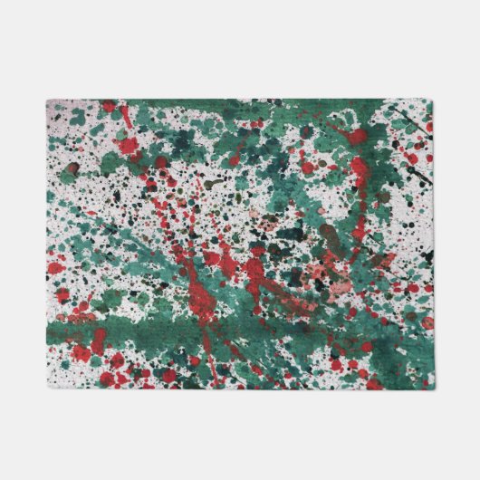 Abstracte verfspatten artistieke spatten deurmat (Voorkant)