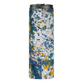 Abstracte verfspatten artistieke spatten thermosbeker (Achterkant)