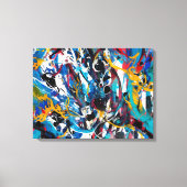 Abstracte verfspatten canvas afdruk (Voorkant)