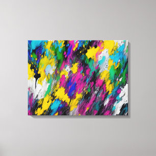 Abstracte verfspatten canvas afdruk