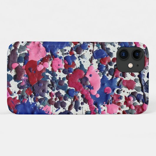 abstracte verfspatten Case-Mate iPhone case (Achterkant (horizontaal))