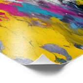 Abstracte verfspatten foto afdruk (Hoek)