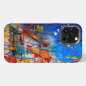 Abstracte verfspatten iPhone hoesje (Achterkant horizontaal)