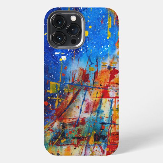 Abstracte verfspatten iPhone hoesje (Achterkant)