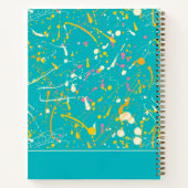 Abstracte verfspatten | Jouw namen toevoegen Notitieboek (Achterkant)