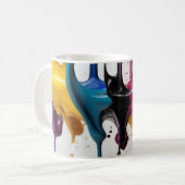 Abstracte verfspatten koffiemok (Voorkant links)