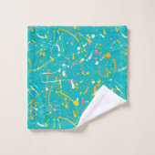 Abstracte verfsplaat bad handdoek (Wasdoekje)