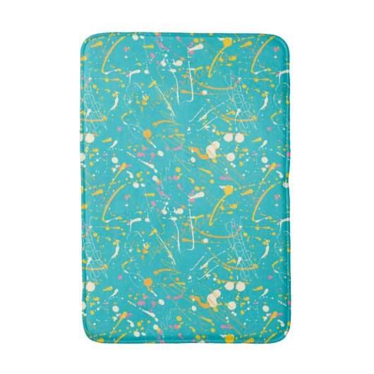 Abstracte verfsplaat badmat (Voorkant Verticaal)