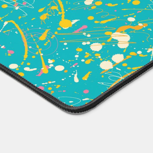 Abstracte verfsplaat bureaumat (Hoek)