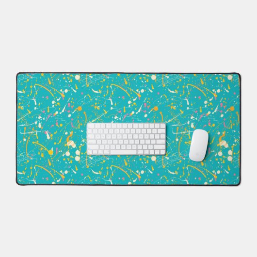 Abstracte verfsplaat bureaumat (Keyboard & Muis)