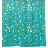 Abstracte verfsplaat douchegordijn (Voorkant)