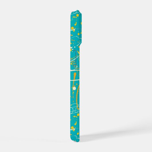 Abstracte verfsplaat iPhone 15 case (Rechterkant)