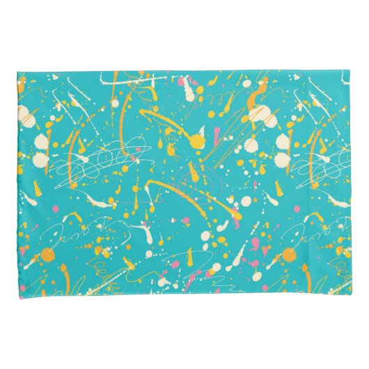 Abstracte verfsplaat kussensloop (Voorkant-Rechts)