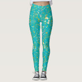 Abstracte verfsplaat leggings (Voorkant)