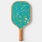 Abstracte verfsplaat pickleball paddle (Achterkant)