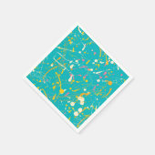 Abstracte verfsplaat servet (Hoek)