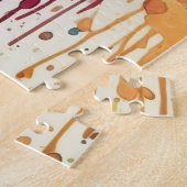 Abstracte verfsplaten veelkleurig legpuzzel (Zijkant)