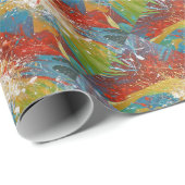 abstracte verfsplatters cadeaupapier (Rol Hoek)