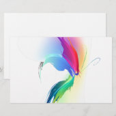 Abstracte verfsplattervlinder briefpapier (Voorkant / Achterkant)