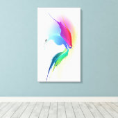 Abstracte verfsplattervlinder canvas afdruk (Insitu (Houten vloer))