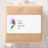 Abstracte verfsplattervlinder etiket (Insitu)