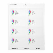 Abstracte verfsplattervlinder etiket (Full Sheet)