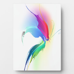 Abstracte verfsplattervlinder fotoplaat