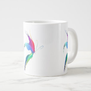 Abstracte verfsplattervlinder grote koffiekop